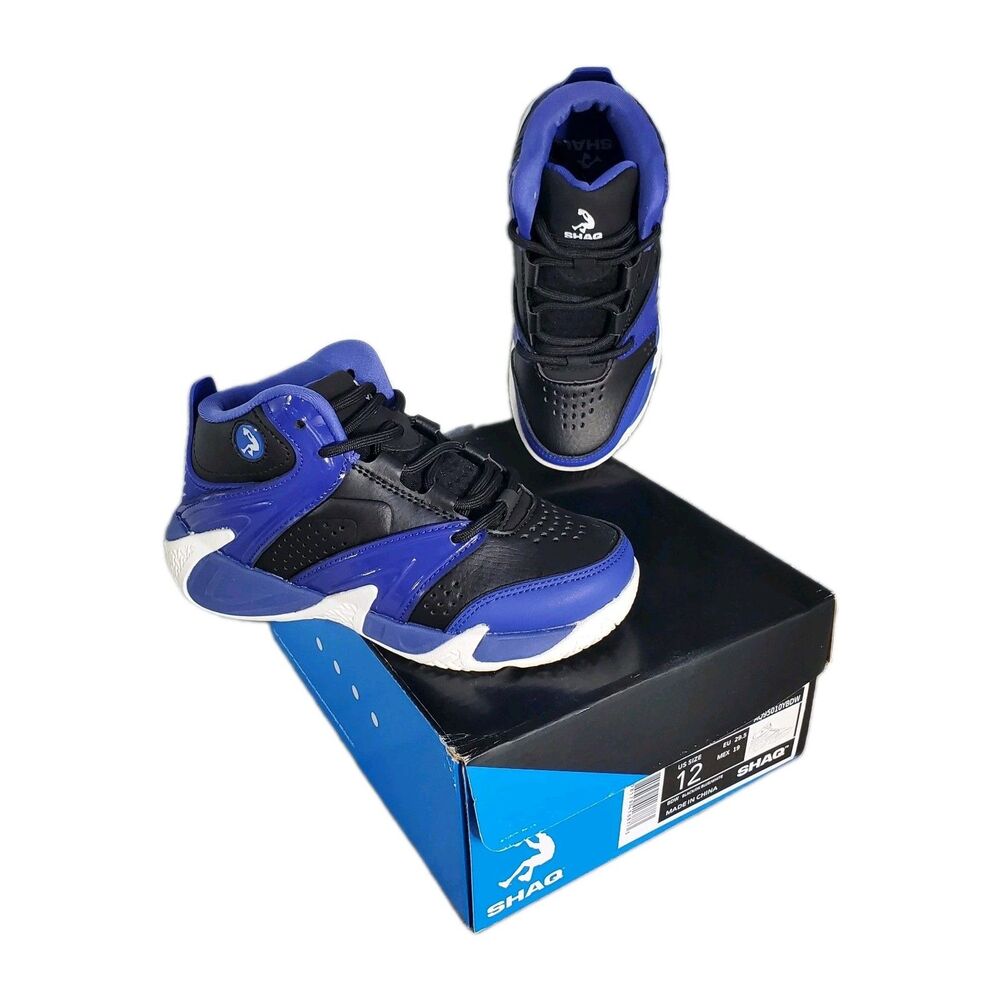 New Shaq Devastator Kids Basketball Sneakers Shoes SIZE 12 Blue White Black